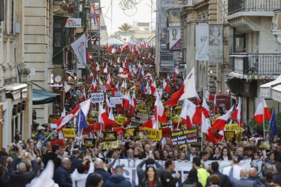 Protest against corruption Malta